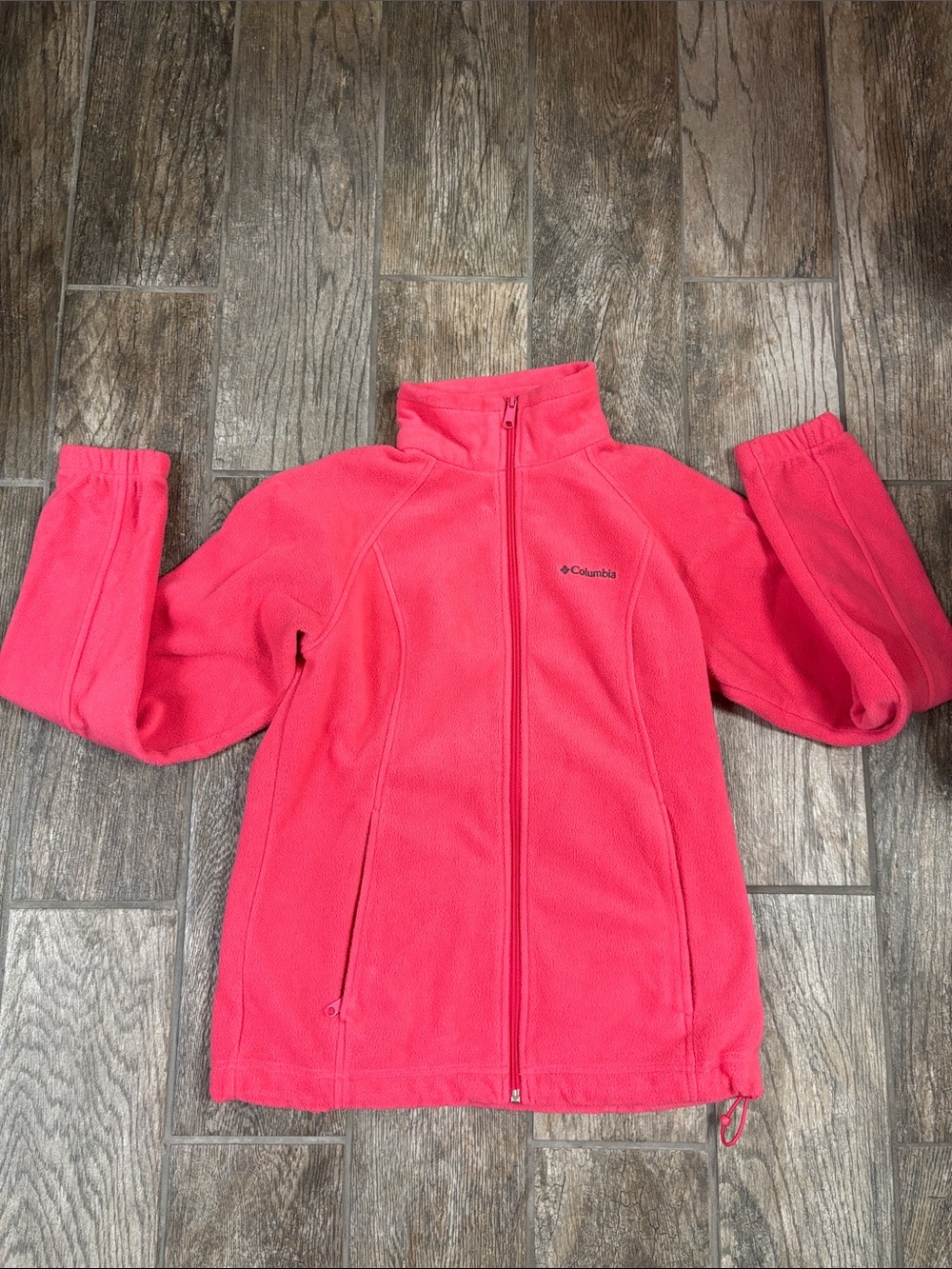 Columbia Pink Fleece Full Zip Jacket Women’s Medium